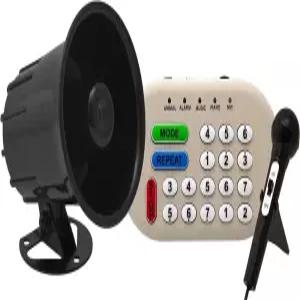 Vixen Horns 46 사운드(사이렌 알람 재미있는 멜로디 동물) 트럭 12V VXS6200용 PA 시스템이 장착된 전자