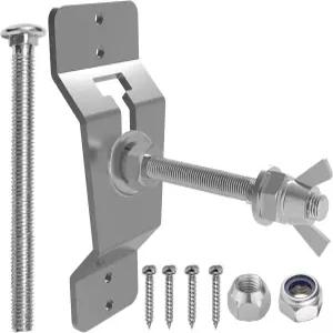 트레일러용 월 마운트 스페어 타이어 캐리어 트레일러 액세서리용 브래킷 홀더 밀폐용 휠 랙(실버)