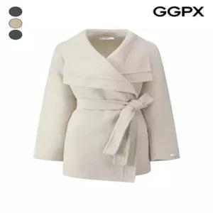 캐시미어 모직 스트랩 하프 코트 GQ1CT001F)