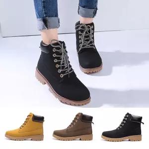 블랙워커 여성 낮은굽 통굽 빅사이즈 남여공용 워커 oNx5+5tAI