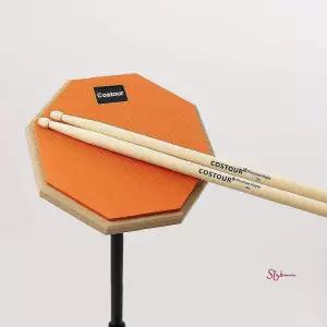 연습용 오렌지 드럼패드 풀세트 드럼스틱cde078