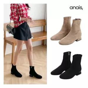 [아나이스] 스웨이드 스판 앵클부츠 3cm_24FW268 [무료배송]