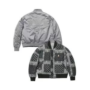 DOMINANT 페이즐리 리버시블 MA-1_실버