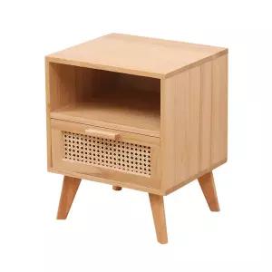 틈새 라탄 홈카페 정리대 서랍장 협탁 수납함 원목 인테리어