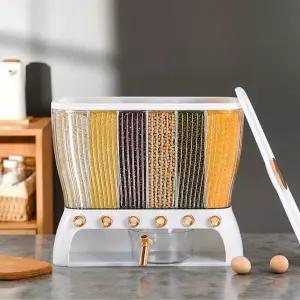 쌀통 곡물통 쌀벌레방지 보관통 시리얼 보관함 잡곡 밀폐 디스펜서 쌀