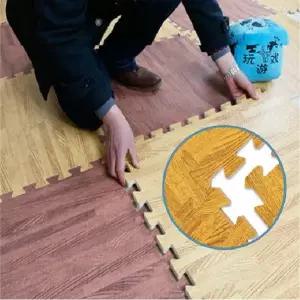 [기회공작소] 국내 최저가 EVA 우드 퍼즐 조립매트(31cmX31cm 16장 1세트) 층간소음 없이 이웃과 행복하게