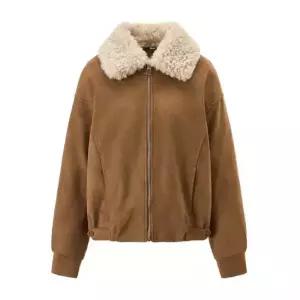 BNX시어링 양털 배색 카라 무스탕 자켓 BX4JK019L0 1009958