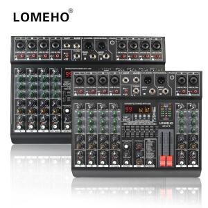 LOMEHO 7 밴드 EQ 오디오 사운드 믹서 테이블 USB 2 AUX 출력이 있는 6/8 채널 믹싱 DJ 콘솔 개별 48V 99