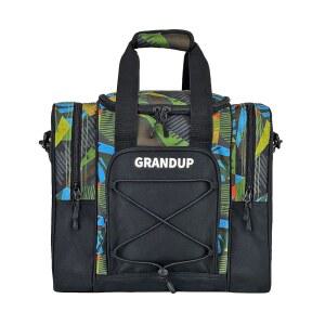 싱글 볼을 위한 그랜드업 볼링 볼백 - 패딩 볼 홀더가 있는 블랙 액세서리 토트백 볼링백 남성 사이즈 14까지 볼링화 착용 가능