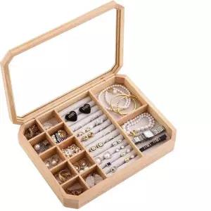 팔각원목주얼리함 빈티지귀걸이보관함 목걸이반지정리함 악세사리함 앤틱