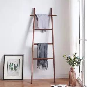 원룸 스탠드 사다리행거 공간활용 원목 수납 옷걸이 벽면 행거 우드 코너
