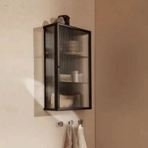 직각 벽걸이형 욕실수납장 서랍장 교체 반투명 수건장 왼쪽개방 거울 캐비닛 보관함 호텔