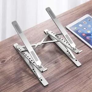[에이치플러스몰]노트북 태블릿 2단 접이식 받침대 쿨러 통풍거치대