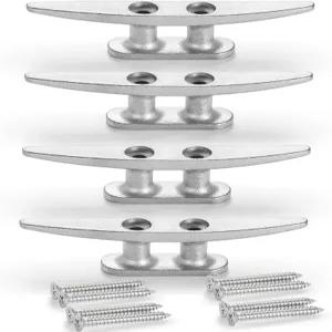 카하치요 4인치 도크 클리트 304 SS 보트 로프 4/6 팩 항해 테마 벽 후크 - 해상 장식에 이상적입니다...