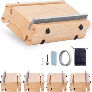 3/23/35/90도 솔리드 우드 프렛 엔드 베벨링 파일 - 4 in 1 기타 드레싱 크라우닝 및 도구 베이스 우쿨렐레