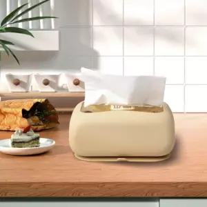 실리콘 심플 티슈 케이스 흡착식 각티슈 휴지 수납함 다용도 티슈함 멀티 소품 정리함