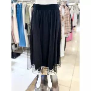 스팽글 쉬폰 A라인 밴딩 스커트 TK1SA02_A