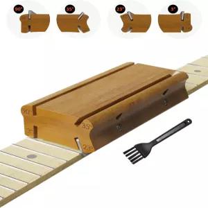 4-in-1 프렛 엔드 베벨링 파일 3/23/35/90도 기타 베이스 드레싱 도구 라운딩 쉐이핑 및 디버링을 위한