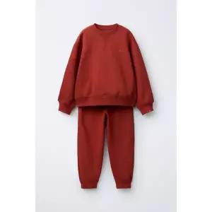 국내배송 ZARA 자라 주니어 키즈 자수 스웨트셔츠 및 조거 팬츠 세트 레드 0039703600 1851923