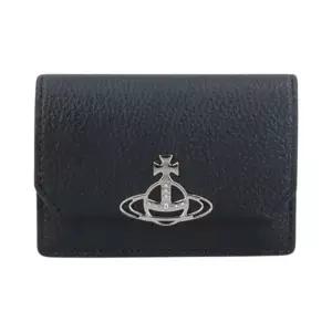 [정품] 비비안웨스트우드 Vivienne Westwood Orb Plaque Folded Wallet 블랙 비비안 웨스트우드 오브 플라