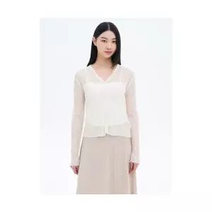 매장정품 에잇세컨즈 8SECONDS 브이넥 조직감 카디건 아이보리 32545ALY50 679395