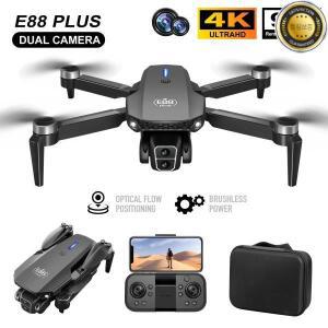 새로운 E88 Plus 쿼드콥터 드론: 90 ° 전기 조정 가능한 카메라 브러시리스 모터 광학 흐름 포지셔닝 장난