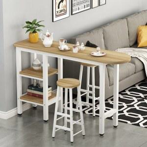 식탁 주방 홈바 테이블 바테이블 회색 좁은 미니 이동식 홈바테이블