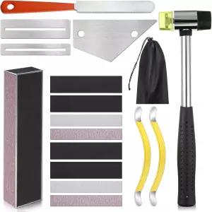 프렛 크라우닝 파일 고무 망치 프렛-로커 기타 베이스용 스트링 스프레더 레벨링 빔 샌딩 레벨러 핑거보드