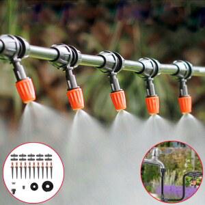 안개분사 스프링쿨러 분무기 급수 분무 60W펌프 노즐 스프레이 10m 튜브 머 미니