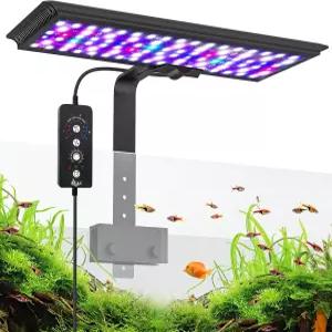 AQQA LED 수족관 조명 어항 조명의 24/7 모드 클립 DIY 풀 스펙트럼 식물 타이머/밝기 조절 가능 메모리