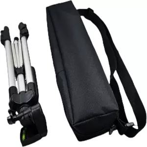 HNOYGNU 40인치 휴대용 케이스 가방 접이식 카메라 삼각대 사진용 캐리어 라이트 스탠드 모노포드 블랙