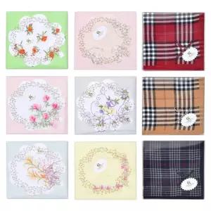 국산 남자 여자 고급순면 자수 손수건 낱장 답례품 선물 BFJ9+1Eai