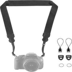 넥 스트랩 실리콘 카메라 - 패딩 1.5인치 와이드 조절 가능한 나일론 어깨 캐논 니콘 소니 등 다양한 DSLR