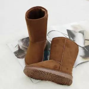 로하스 겨울 방한 미들부츠 밍크털 클래식 플랫 여성슈즈1200779