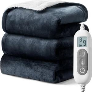 온열 담요 부드러운 플란넬 8가지 난방 레벨의 고속 전기 9시간 자동 차단 홈 슬립 노인을 위한 사려 깊은