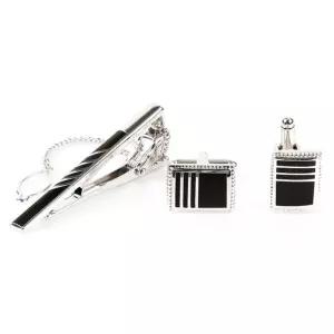 실버 넥타이핀 커프스링크세트 [BPQ25519]