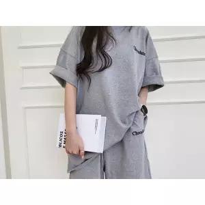 여친 캐주얼 여름 반팔 세트 반바지 트레이닝복