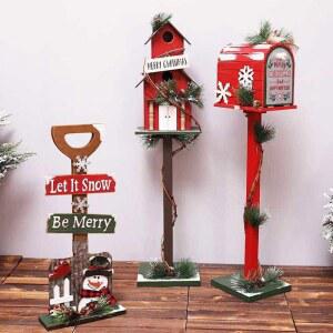 우체통 오르골 꾸미기 사각 무드등 빈티지 크리스마스 루돌프 조명 편지 카페 산타