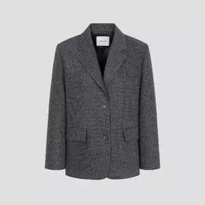 [백화점 정품] 빈폴 레이디스 스몰체크 세미오버핏 자켓 재킷 - 그레이 BF5911C083