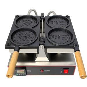 와플메이커 전열금화제과기계 음식 바나나빵 도구 4홀 길거리 노점 기계 동전 십원빵 메이커 양면 점화