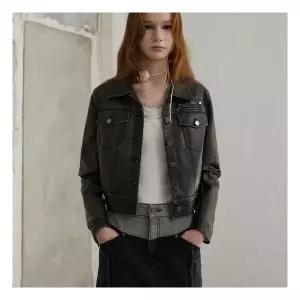 에고이스트BLUE LABEL 페이크레더 크롭자켓 ER3OJK02 1011290