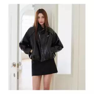 에고이스트BL 하이넥 페이클 레더 자켓 ES2OJK03 1011293