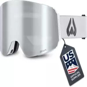 와일드혼 맥스필드 프로 남녀용 스키 고글 - 페놈 렌즈 기술 김서림 방지 교체 가능한 UV400
