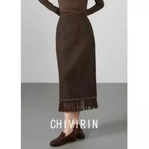 빈티지 스커트 여친 모직 정장 모던 시대 천운 CH1