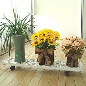 [마이모노샵][마이모노샵] 바퀴달린 이동식 물빠짐 물구멍 화이트 화분대 선반 (16844034)