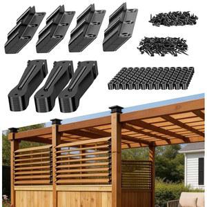 [미국배송] 루버 하드웨어 키트 - 조절 가능한 야외 셔터 및 퍼골라 블라인드를 위한 데크 선블라인드 시스템 브래킷 정원 파티오 및 실내외 사용에 완벽합니다
