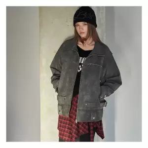 에고이스트루즈핏 페이크레더 점퍼 ES1FJ160 1011327