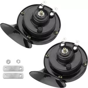 다운힐 2 PCS 300DB 초음속 열차 경적 12V 방수 달팽이 공기 금속 + ABS 스테레오 사운드 대부분의 자동차