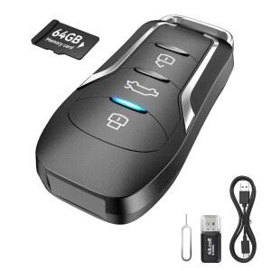 가정용 을 위한 DTCRCH 64G 1080P HD 유모차 카메라, 롱 배터리 키 포브 루프 녹화 기능이 있는 충전식 자동차 실내용 휴대용 사용 및 휴대가 간편합니다