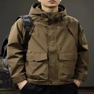 남성용 야상사파리 가을 야상 바람막이 재킷 방수 멀티 포켓 등산 봄 후드 점퍼 CH3